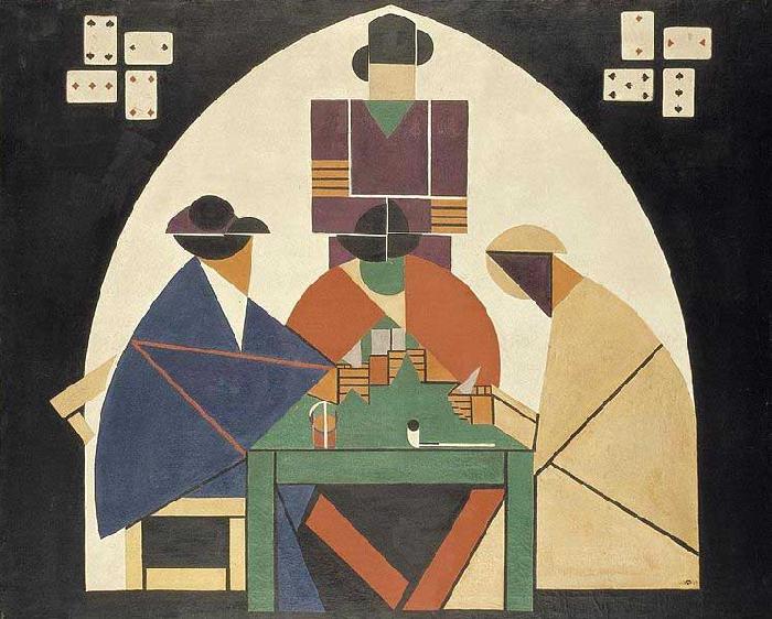 Theo van Doesburg The Cardplayers. oil painting image